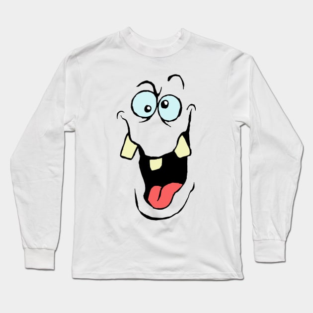 CrazyFace Long Sleeve T-Shirt by MalcolmKirk